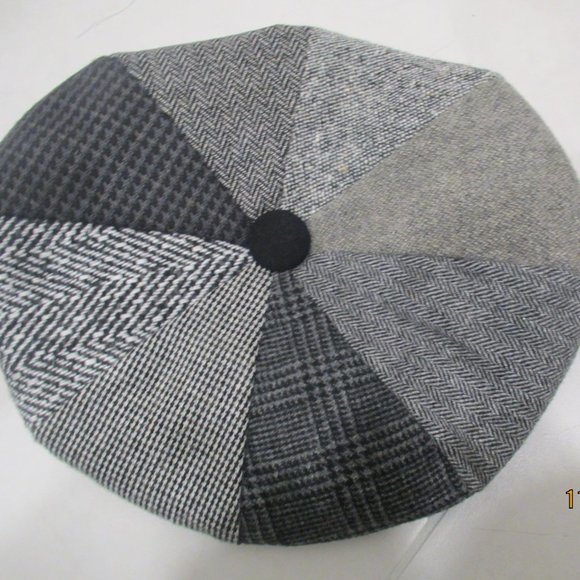 Handmade in USA Other - COPY - Patchwork Wool Newsboy8 Panel Applejack Cap